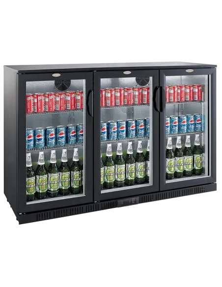 ARRIÈRE BAR RÉFRIGÉRÉE NOIR 3 PORTES