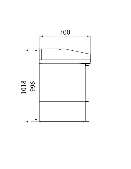 TABLE PRÉP POUR PIZZA 3 PORTES