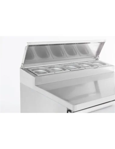 SALADETTE RÉFRIGÉRÉE 2 PORTES 5x1/6GN RÉCIPIENT