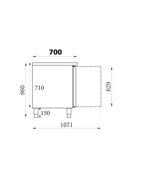 TABLE CONGÉLATEUR 3 PORTES