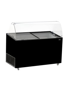VITRINE À CREME GLACÉE TENERIFE NOIR 10X5 LTR