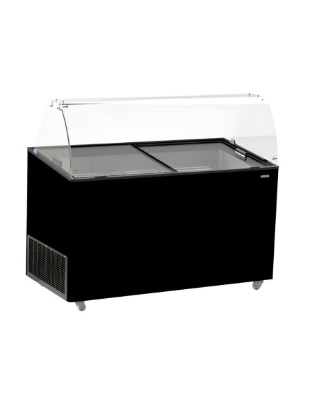 VITRINE À CREME GLACÉE TENERIFE NOIR 10X5 LTR