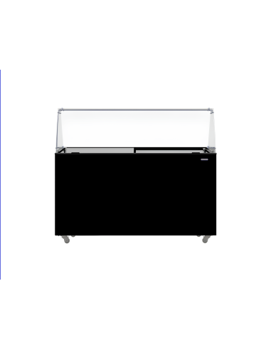 VITRINE À CREME GLACÉE TENERIFE NOIR 10X5 LTR