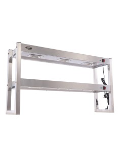 ÉTAGÈRE CHAUFFANTE EN HALOGENE 2 NIVEAUX 1200 DÉMONTABLE 2