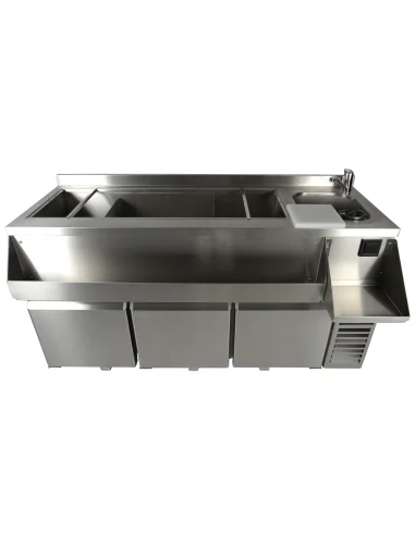 TABLE RÉFRIGÉRÉE 3 PORTES AVEC BAR À COCKTAILS