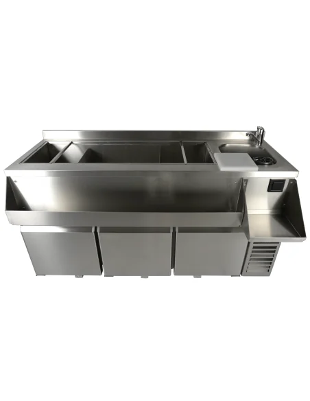 TABLE RÉFRIGÉRÉE 3 PORTES AVEC BAR À COCKTAILS