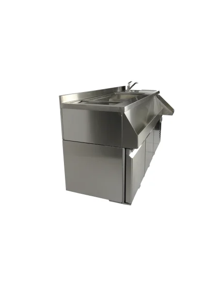 TABLE RÉFRIGÉRÉE 3 PORTES AVEC BAR À COCKTAILS