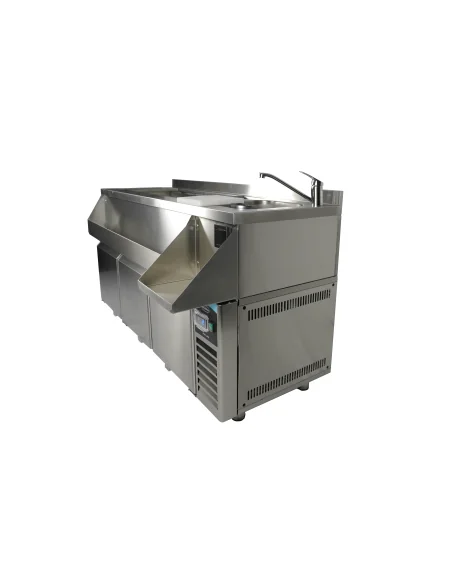 TABLE RÉFRIGÉRÉE 3 PORTES AVEC BAR À COCKTAILS