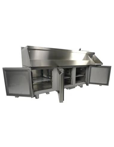 TABLE RÉFRIGÉRÉE 3 PORTES AVEC BAR À COCKTAILS