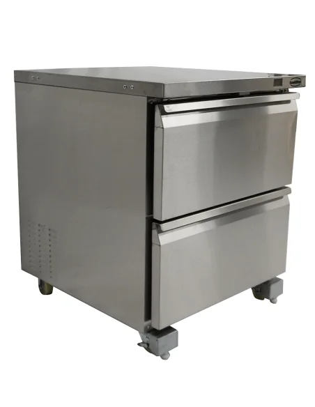 RÉFRIGÉRATEUR/CONGÉLATEUR EN ACIER INOX COMMUTABLE 2 TIROIR