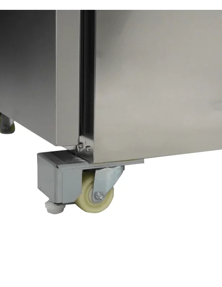 RÉFRIGÉRATEUR/CONGÉLATEUR EN ACIER INOX COMMUTABLE 2 TIROIR