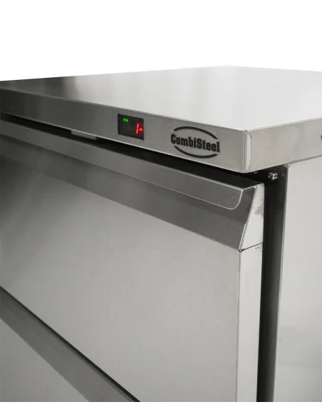 RÉFRIGÉRATEUR/CONGÉLATEUR EN ACIER INOX COMMUTABLE 2 TIROIR