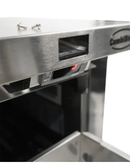 RÉFRIGÉRATEUR/CONGÉLATEUR EN ACIER INOX COMMUTABLE 2 TIROIR