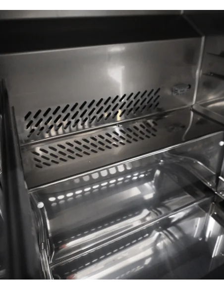 RÉFRIGÉRATEUR/CONGÉLATEUR EN ACIER INOX COMMUTABLE 2 TIROIR