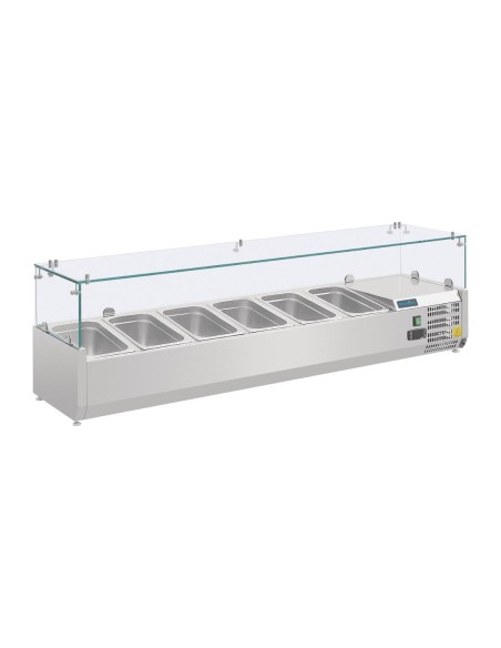 Saladette réfrigérée Polar 6x GN 1/4 - comptoir pizza