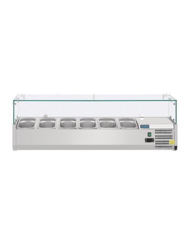 Saladette réfrigérée Polar 6x GN 1/4 - comptoir pizza