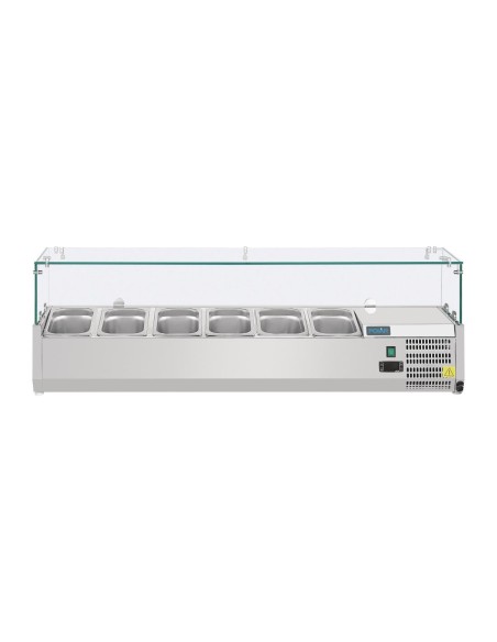 Saladette réfrigérée Polar 6x GN 1/4 - comptoir pizza