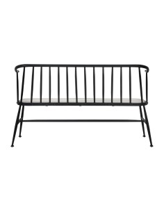 Banc à lattes Alma Bolero - Noir, robuste et rustique 2