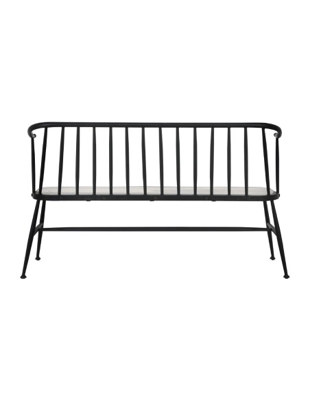 Banc à lattes Alma Bolero - Noir, robuste et rustique