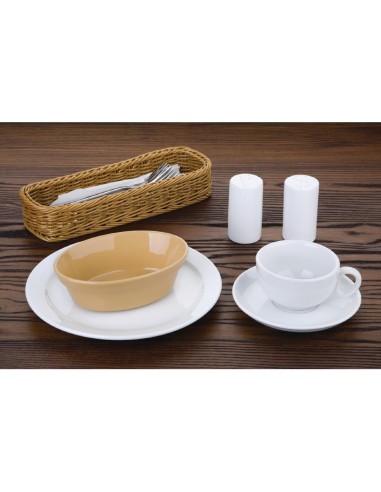Plats à gratin ovales Olympia Stoneware 161x116 mm - Lot de 6