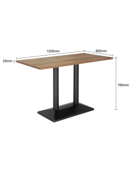 Table d'intérieur Bolero 1200 mm - bois clair, stable et résistante