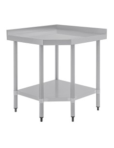 Table d'angle inox Vogue 600mm - gain de place