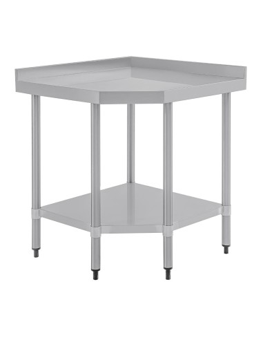 Table d'angle inox Vogue 600mm - gain de place