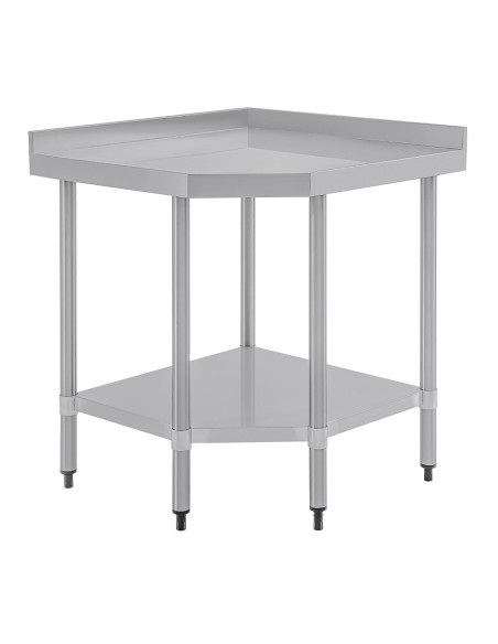 Table d'angle inox Vogue 600mm - gain de place