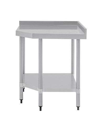 Table d'angle inox Vogue 600mm - gain de place