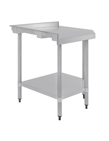Table d'angle inox Vogue 600mm - gain de place