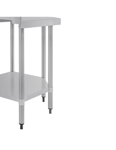 Table d'angle inox Vogue 600mm - gain de place