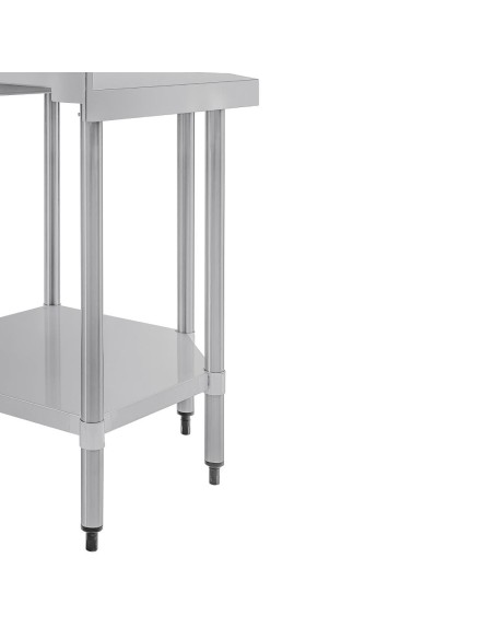 Table d'angle inox Vogue 600mm - gain de place