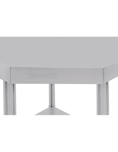 Table d'angle inox Vogue 600mm - gain de place