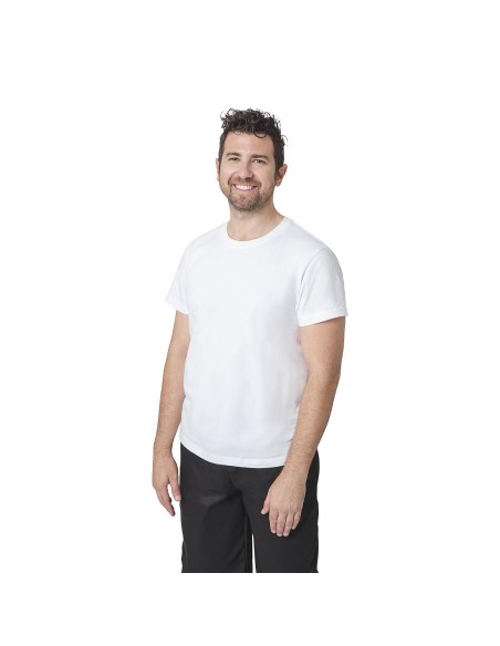 T-Shirt mixte blanc M - 100% coton - Sans Marque