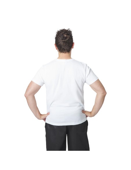 T-Shirt mixte blanc M - 100% coton - Sans Marque