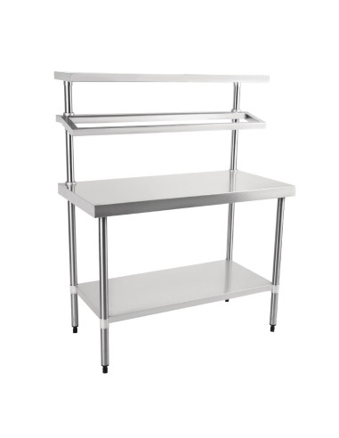 Table préparation inox Vogue - support bacs GN 1500x1200x600