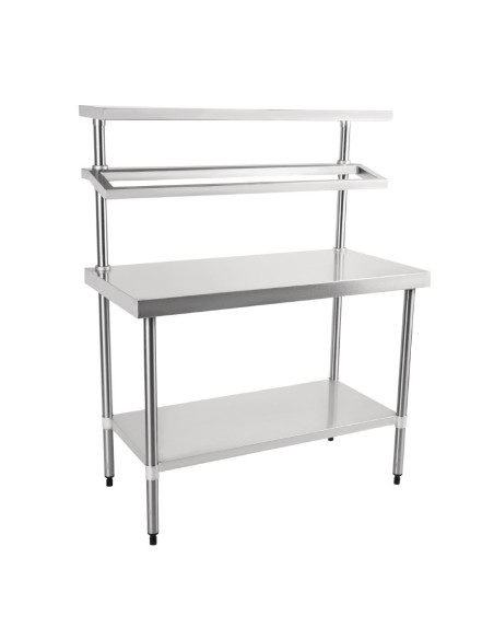 Table préparation inox Vogue - support bacs GN 1500x1200x600