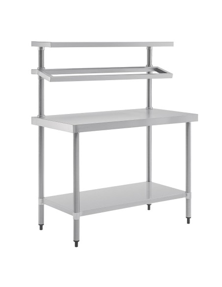 Table préparation inox Vogue - support bacs GN 1500x1200x600