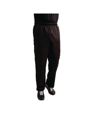Pantalon de cuisine mixte Teflon Easyfit noir S - Whites Chefs