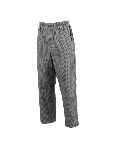 Pantalon cuisine Whites Easyfit XS à carreaux noirs