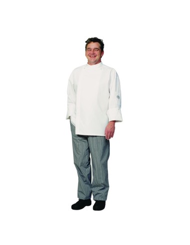 Veste cuisinier Chaud Devant Santino blanc S - Polycoton