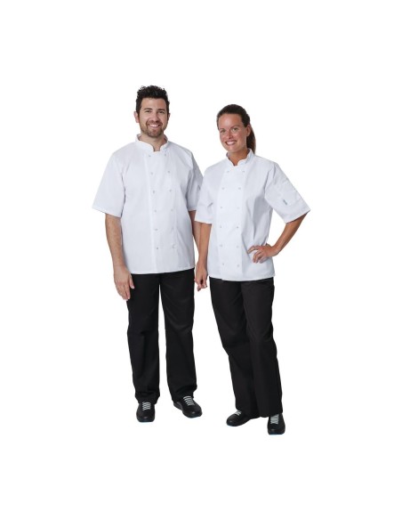 Veste de cuisine Whites Vegas mixte manches courtes blanche XS