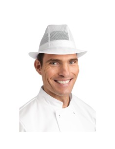 Chapeau Trilby blanc M - British Bespoke Workwear