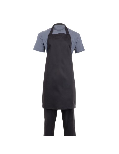 Tablier bavette Whites noir 710x960 mm