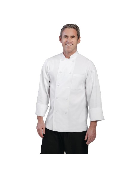 Veste de cuisine mixte Le Mans Chef Works blanche XL