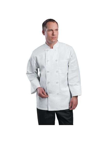 Veste de cuisine mixte Le Mans Chef Works blanche XL
