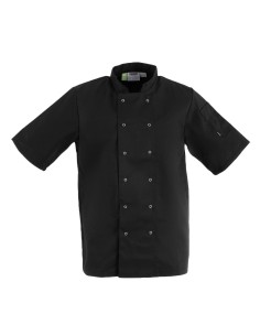 Veste de cuisine mixte Whites Vegas manches courtes noire L