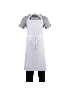 Tablier bavette Whites blanc XL - 80% polyester/20% coton