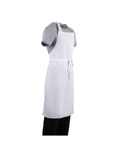 Tablier bavette Whites blanc XL - 80% polyester/20% coton