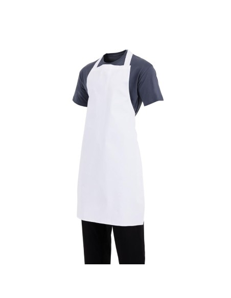 Tablier bavette Whites blanc - polyester-coton